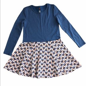 Tea polka dot floral girls Dress NWOT